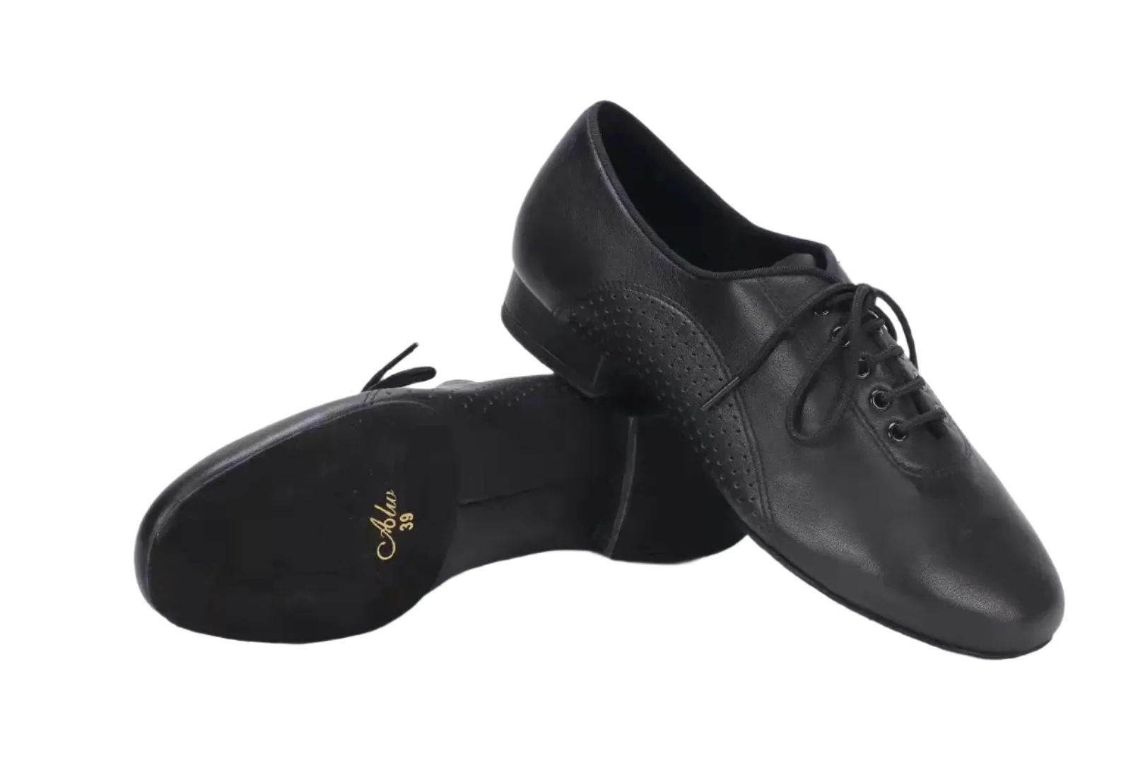 AILIANWU.B002 MENS CALF LEATHER BALLROOM DANCE SHOES