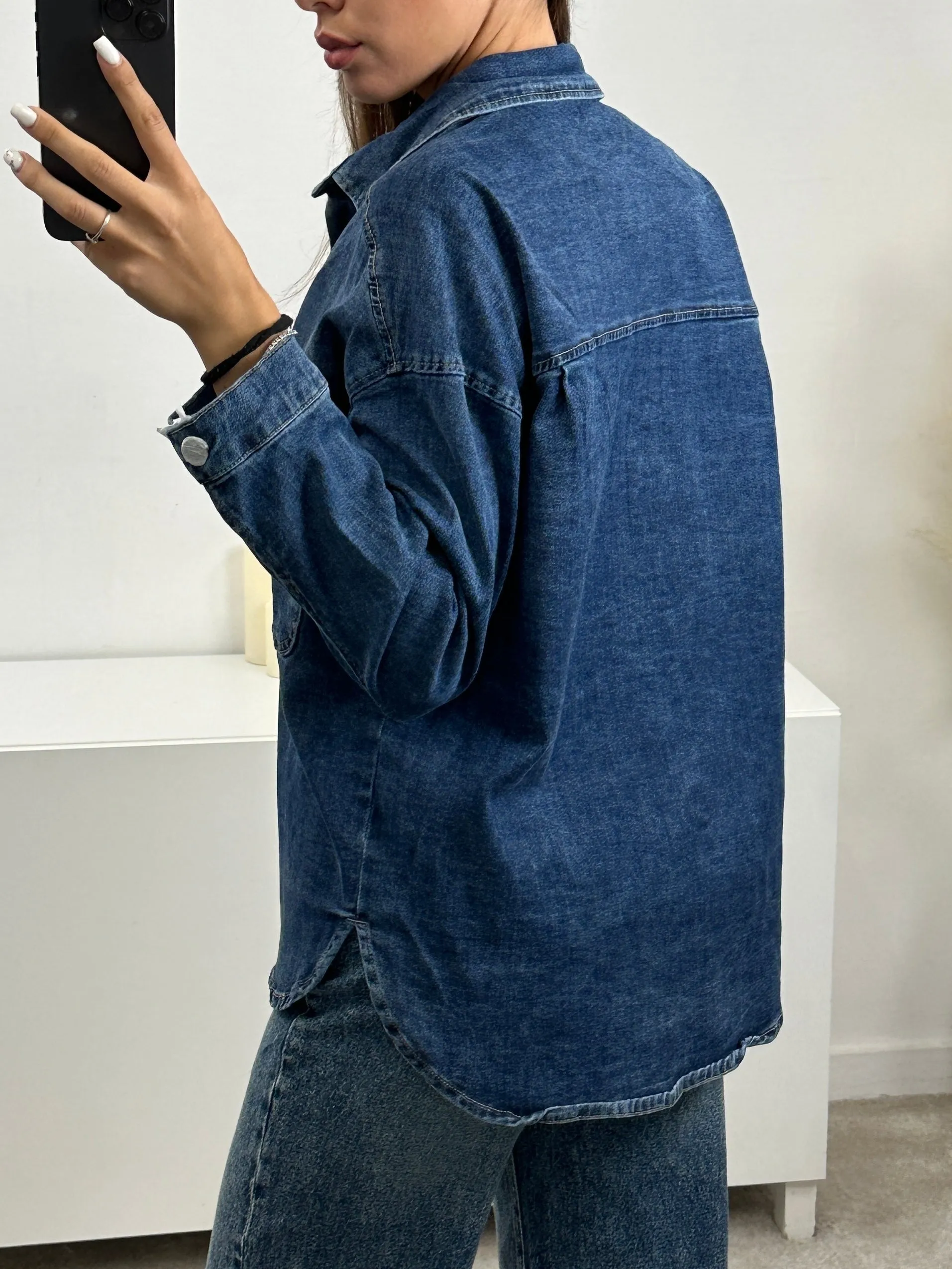 Camicia in denim oversize