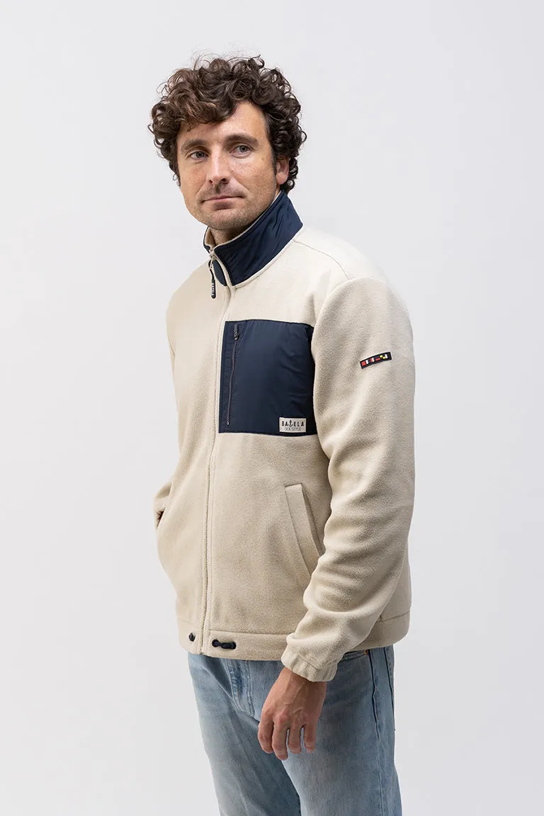 Chaqueta polar de hombre bolsillo en pecho