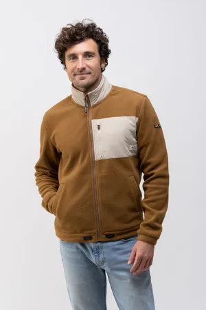 Chaqueta polar de hombre bolsillo en pecho