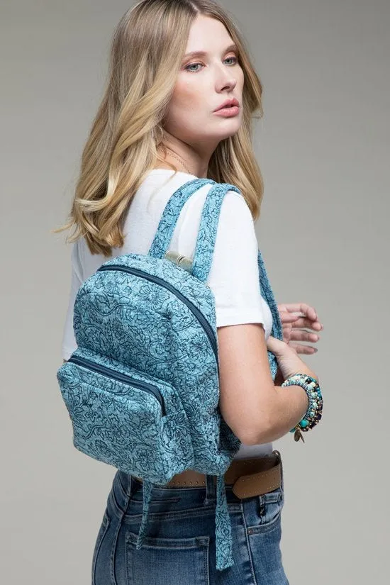 Denim Blue Backpack Handmade