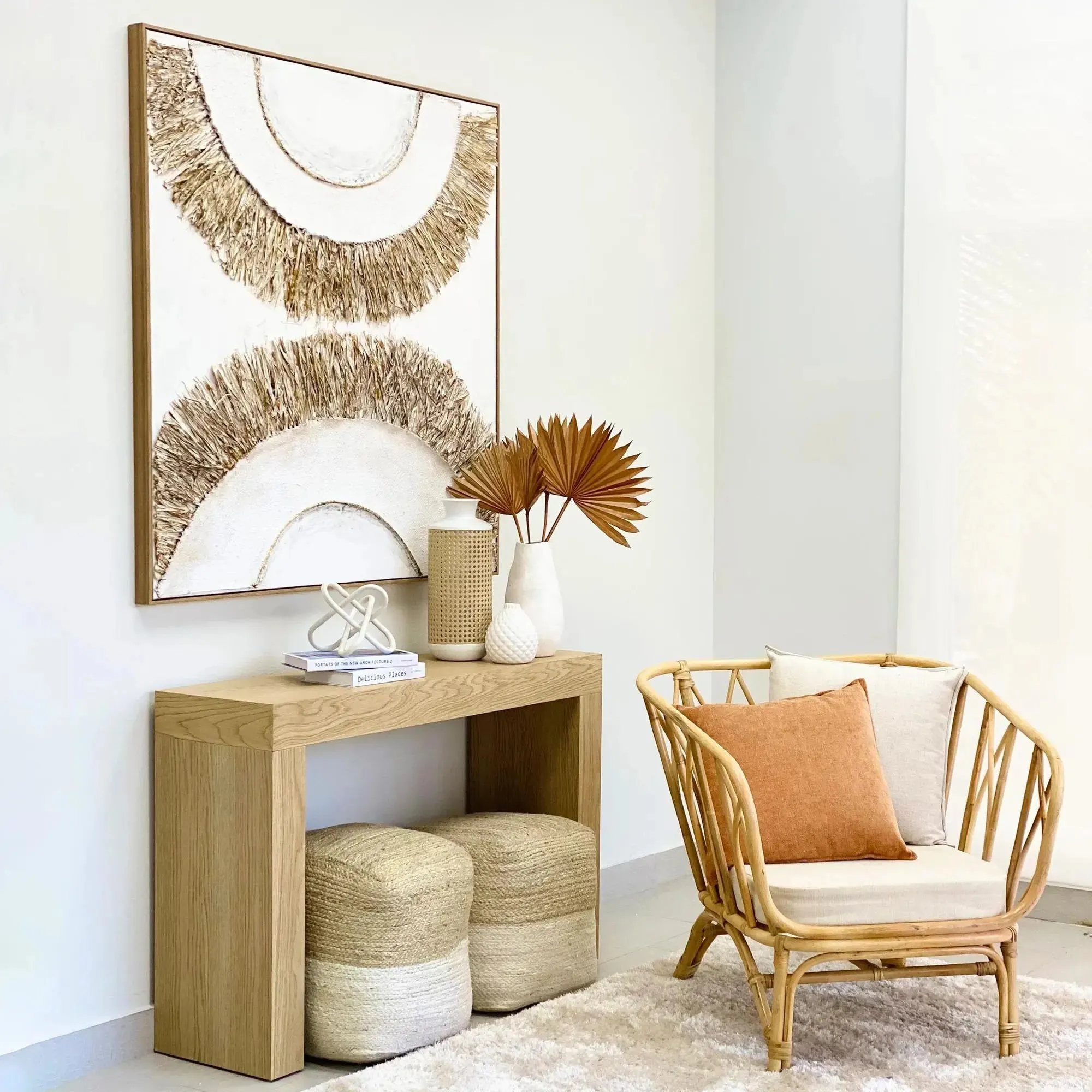 Dimensional Sunburst Hand Painted Wall Art