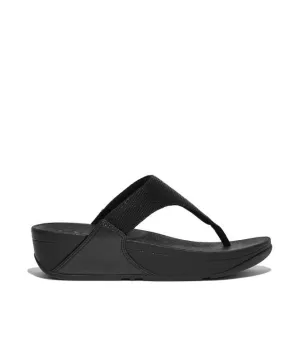 FITFLOP | SANDALIAS MUJER | LULU SHIMMERLUX TOE POST SANDALS ALL BLACK | NEGRO