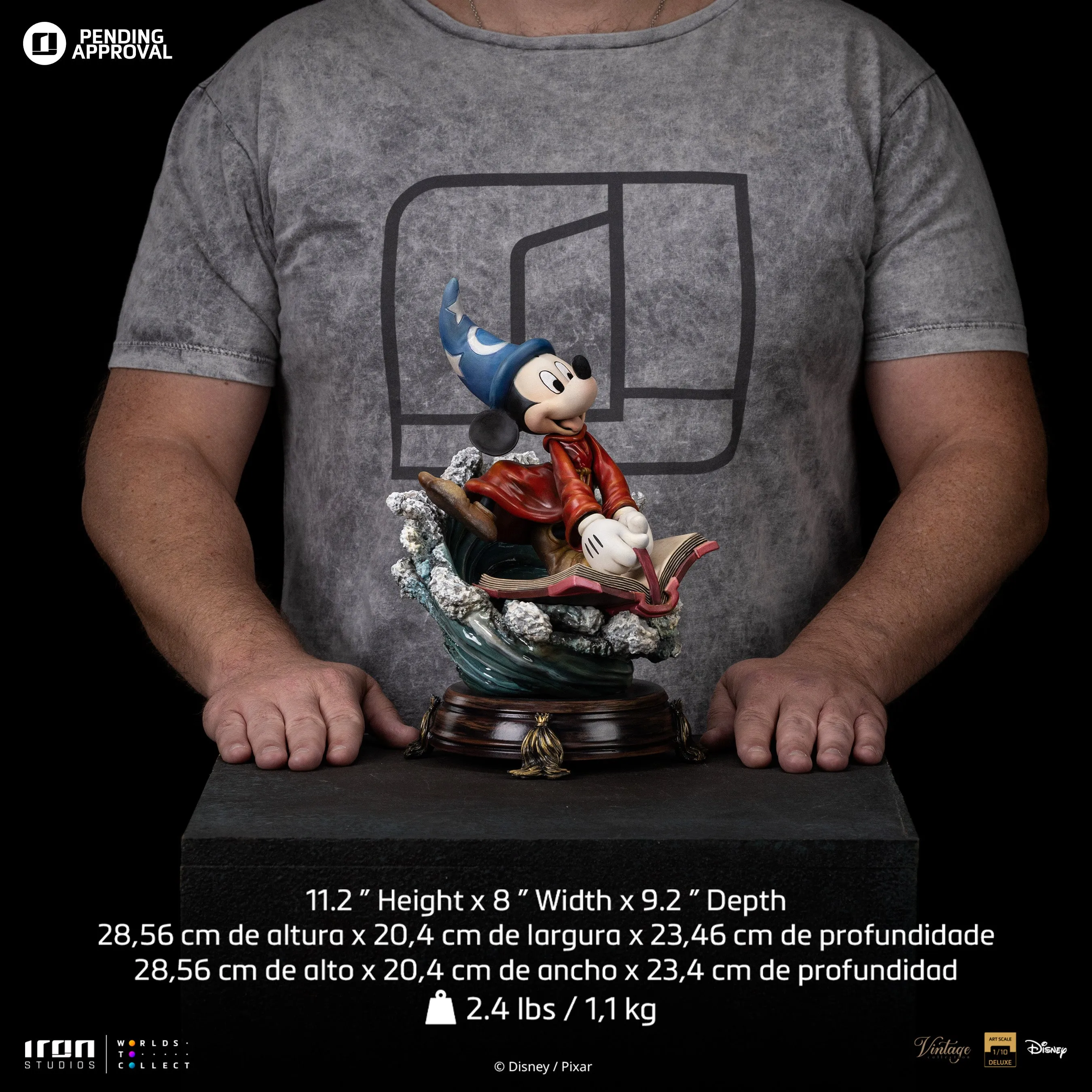 IRON Studios: Disney - Hechicero Mickey Deluxe Escala De Arte 1/10