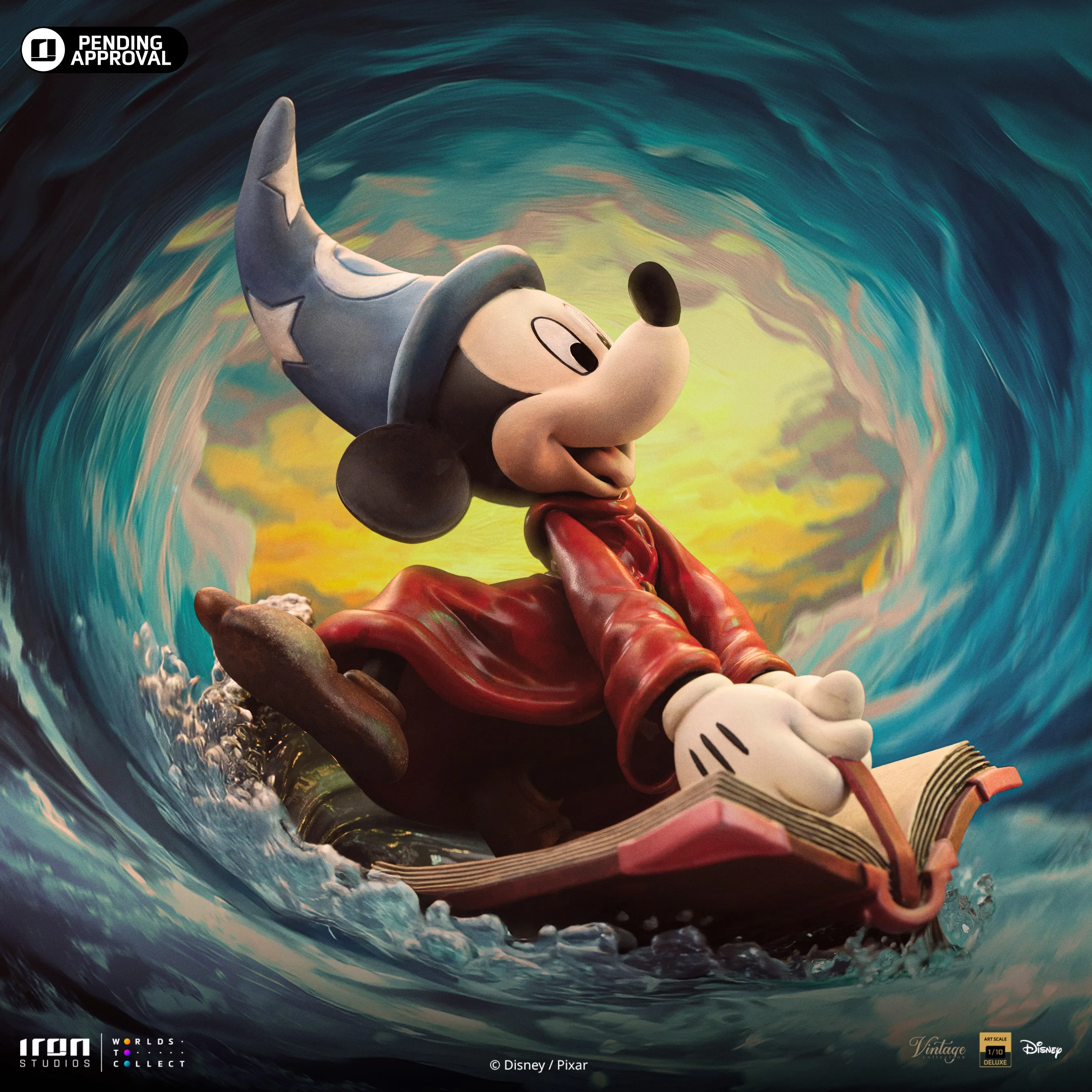 IRON Studios: Disney - Hechicero Mickey Deluxe Escala De Arte 1/10