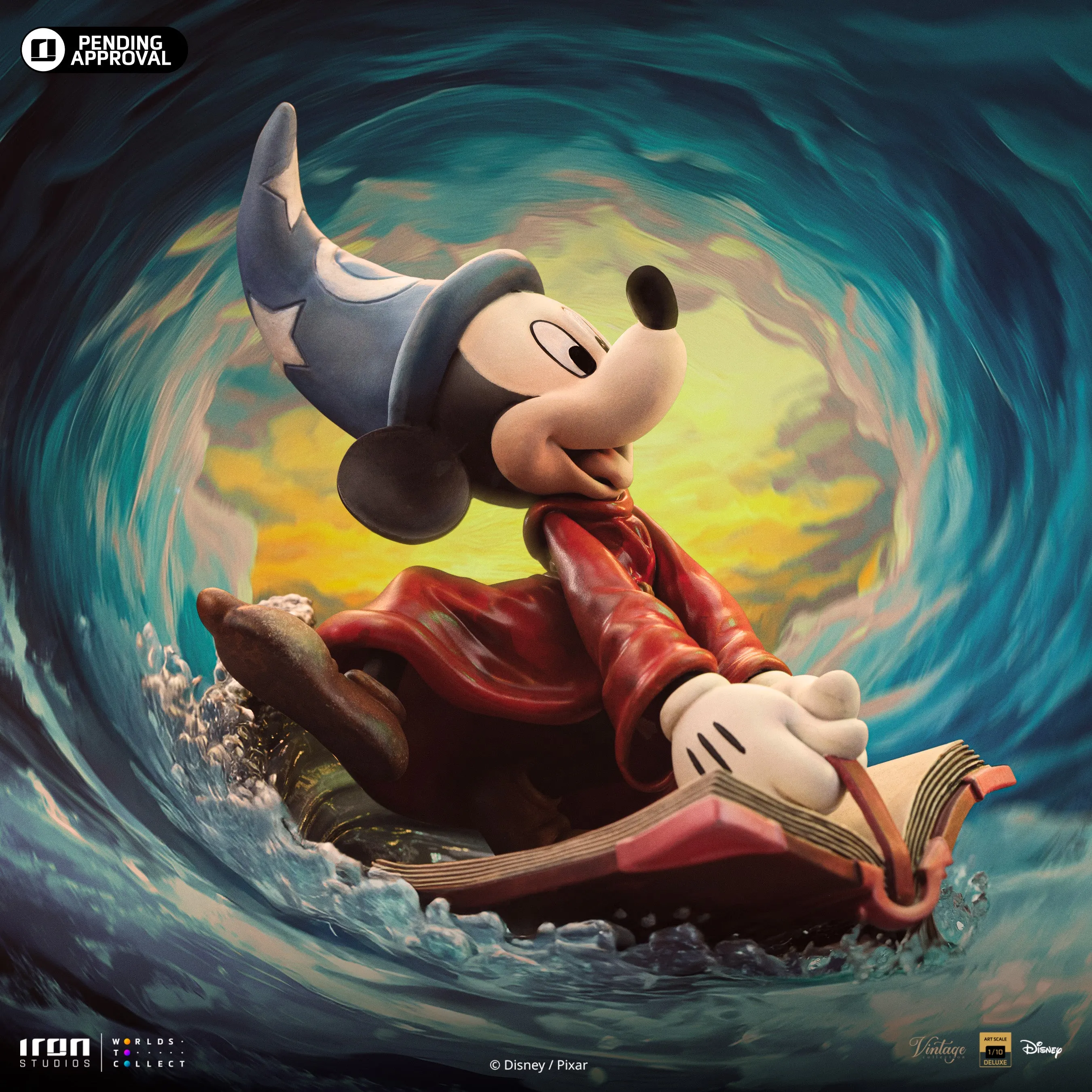 IRON Studios: Disney - Hechicero Mickey Deluxe Escala De Arte 1/10