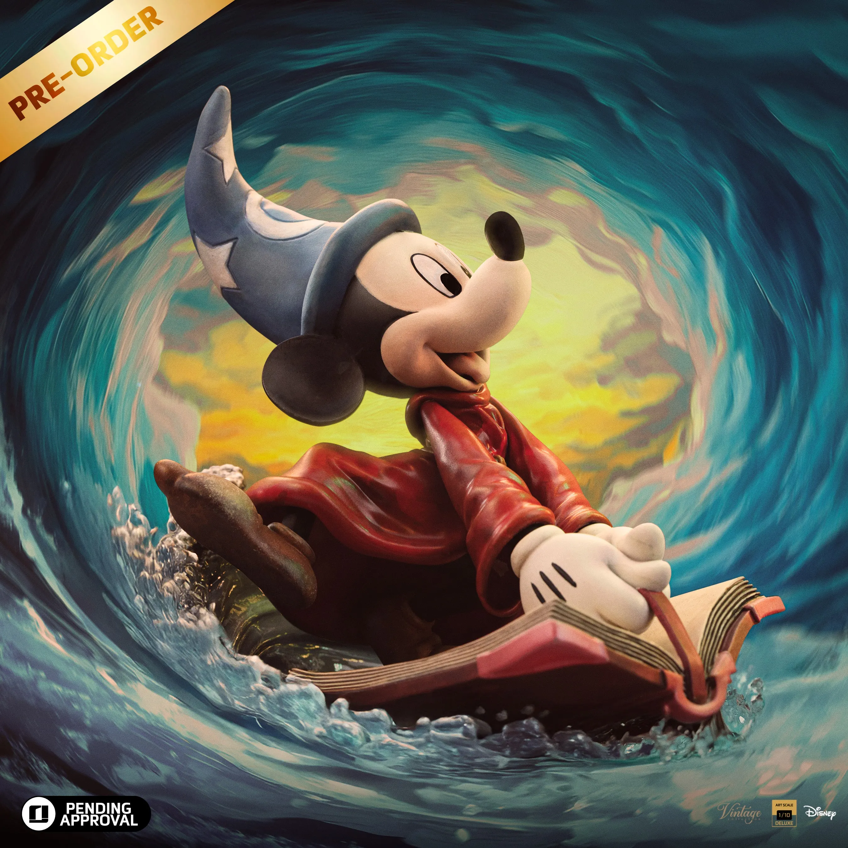 IRON Studios: Disney - Hechicero Mickey Deluxe Escala De Arte 1/10