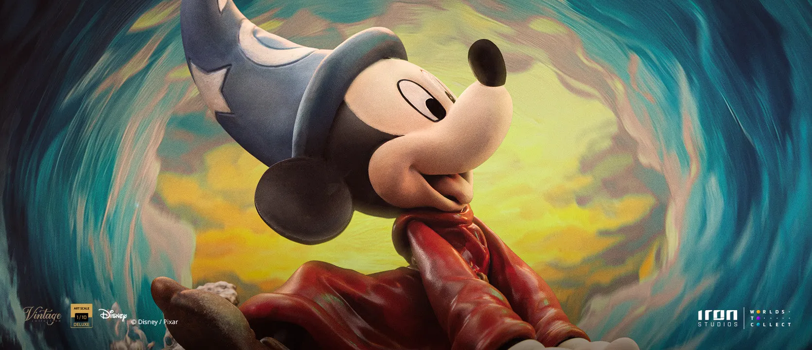 IRON Studios: Disney - Hechicero Mickey Deluxe Escala De Arte 1/10