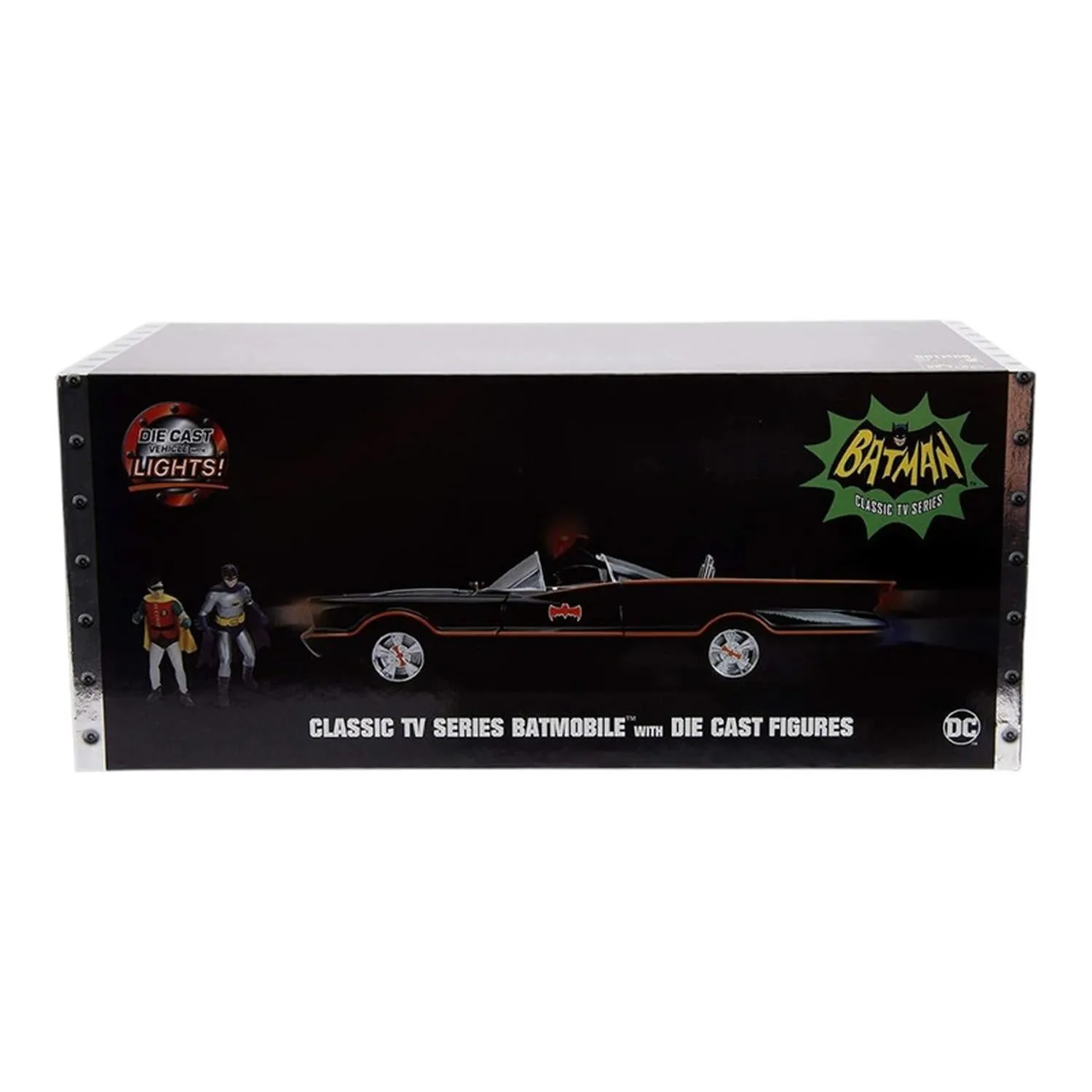 Jada Toys Vehículo Batmobile With Figures Con Luz Escala 1:18 Batman Clasic Tv Series