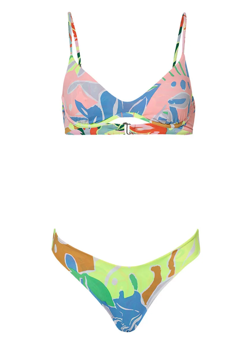 Maaji Neon Leafy Irene Unmolded Underwire Bikini Top