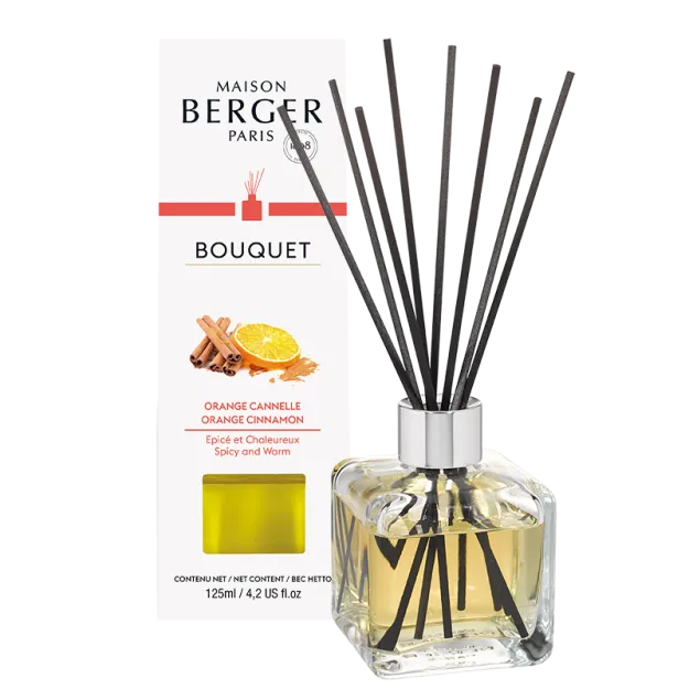 Mikado Bouquet Cube Perfume Orange Cannelle