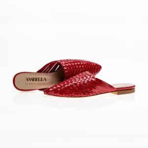 Mustique Mules Strawberry Red