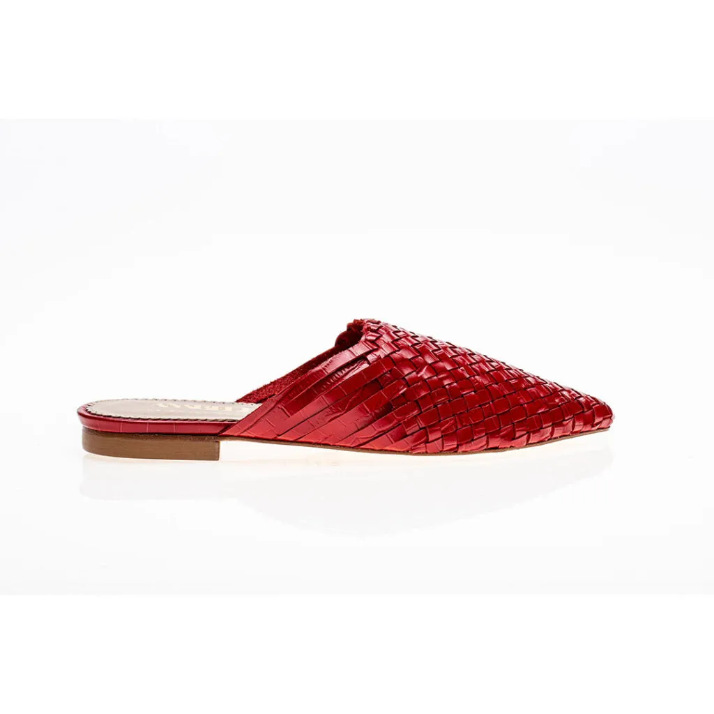 Mustique Mules Strawberry Red