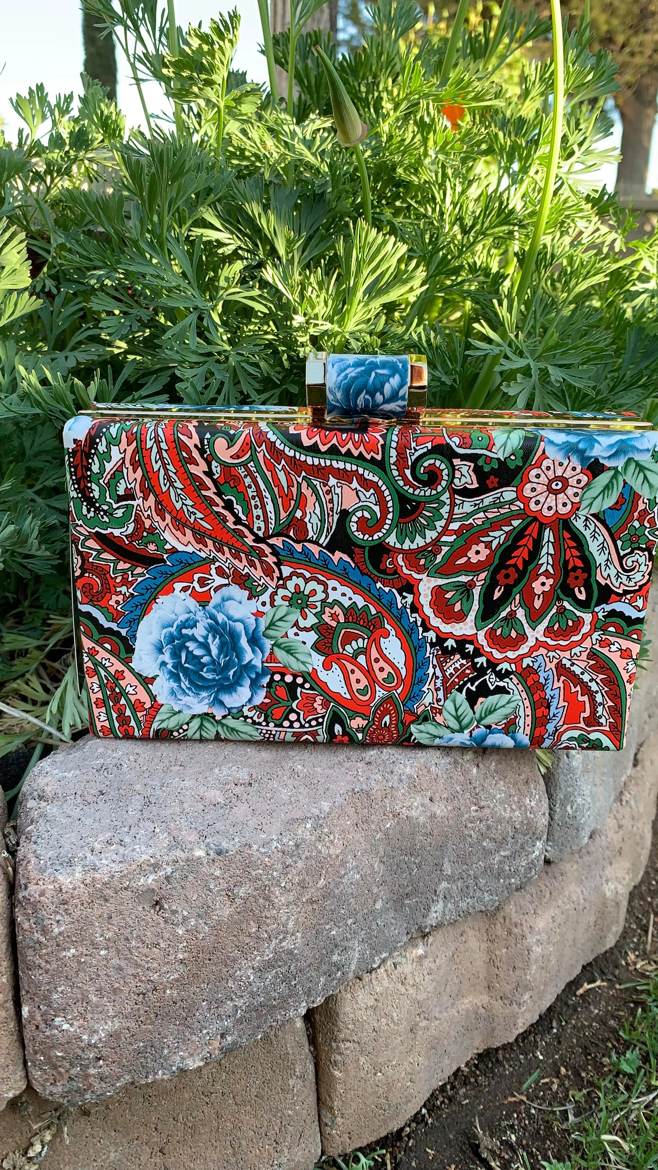 Paisley Print Retro Design Shoulder-Clutch Bags