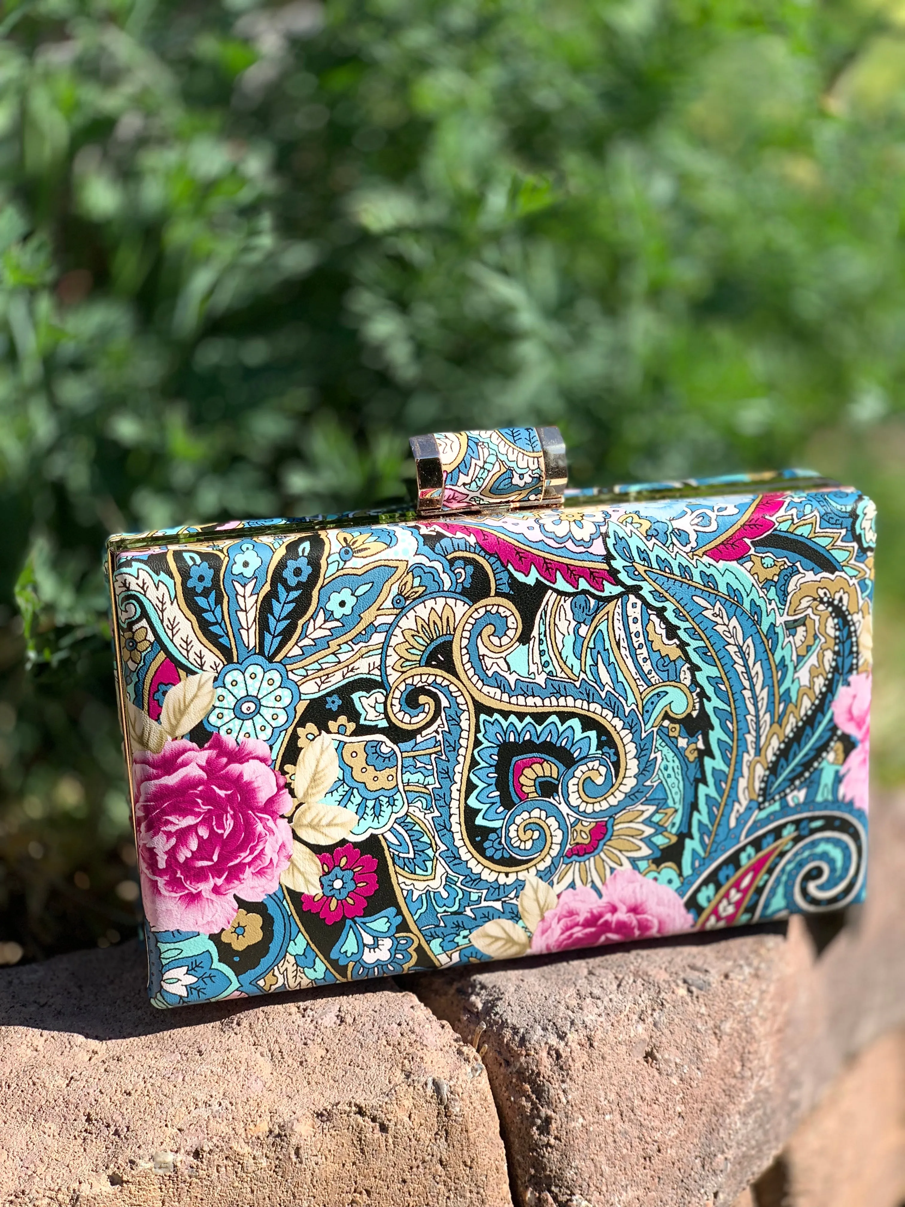 Paisley Print Retro Design Shoulder-Clutch Bags