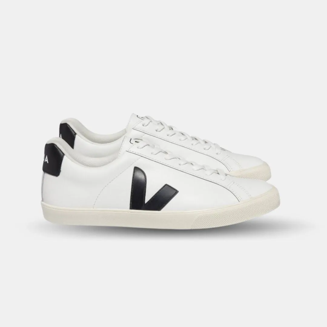 Veja Men's Esplar Logo Leather Extra White Black