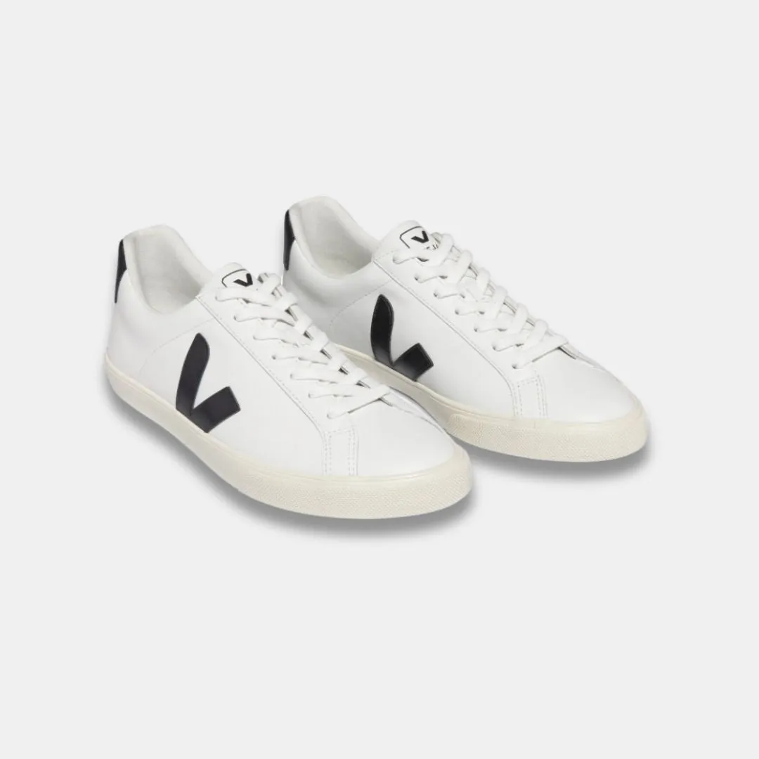 Veja Men's Esplar Logo Leather Extra White Black