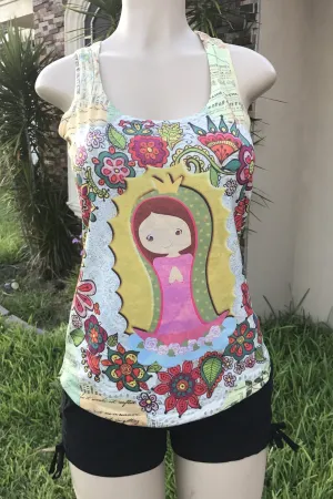 Virgencita de Guadalupe Graphic Tank Top Shirt