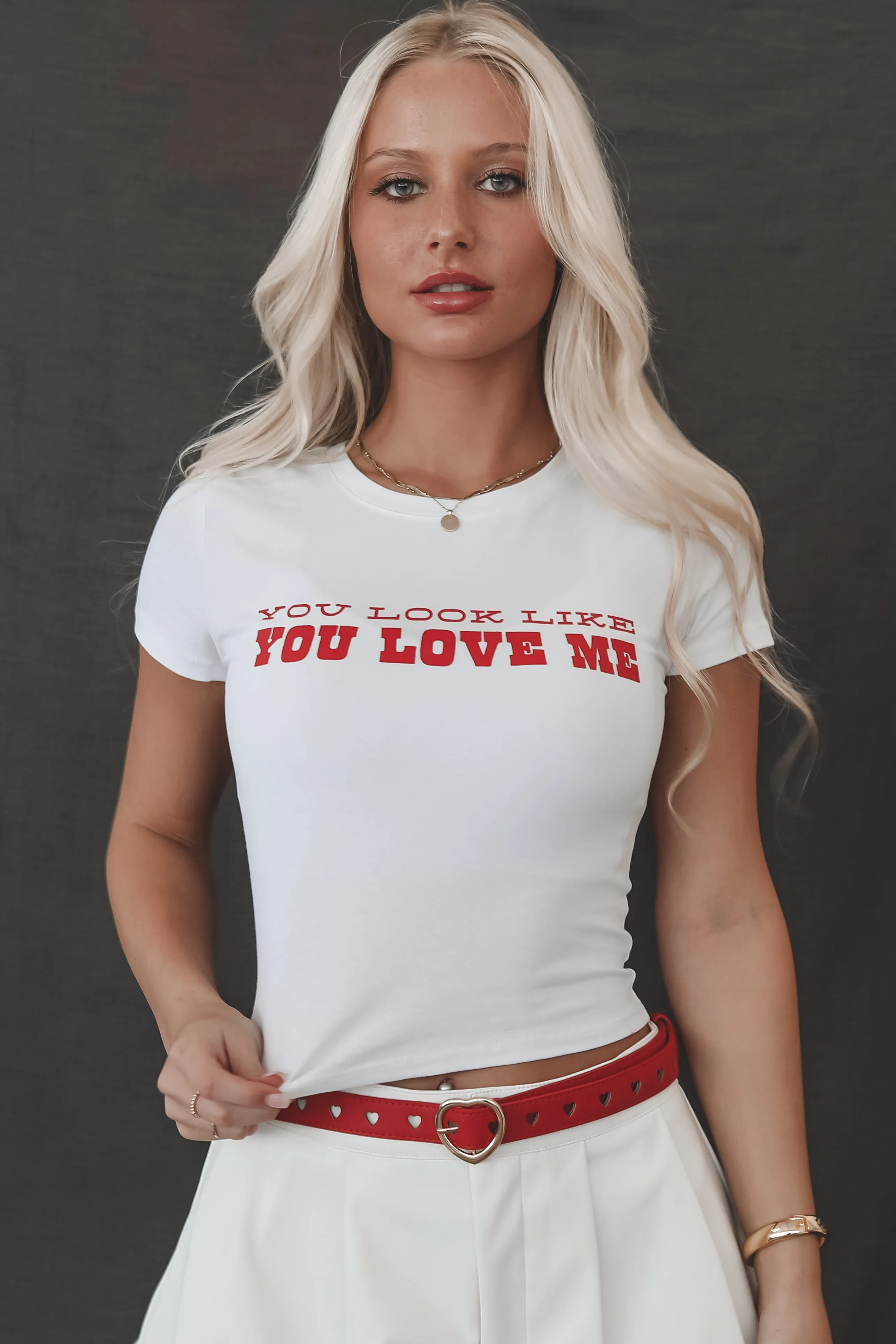 You Look Like You Love Me Baby Tee Short Sleeve Top